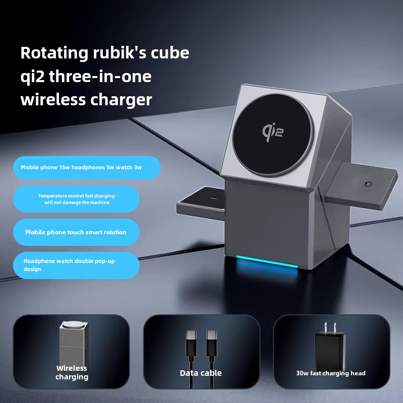 Rotating Cube Fast Charging Dock