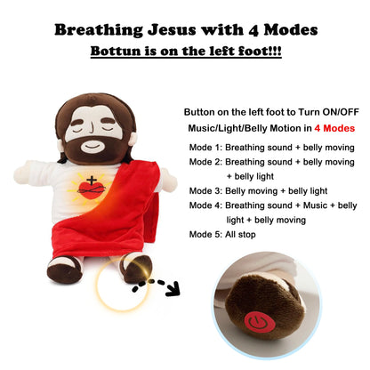 Breathing Jesus Plushie Toy