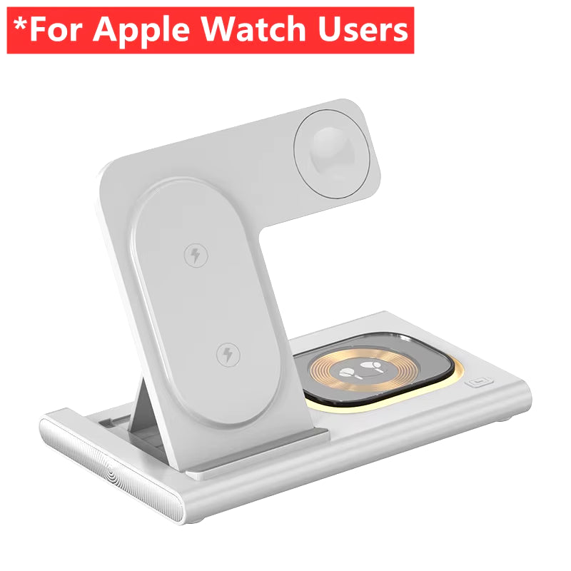 3 in 1 Wireless Charger Stand Pad for Iphone 15 14 13 12 Samsung S23 S22 Galaxy Watch 5 4 Active Buds Fast Charging Dock Station